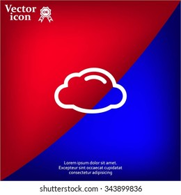 cloud icon, vector illustration. Flat design style