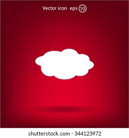 cloud icon, vector illustration. Flat design style