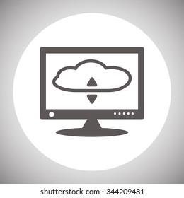 cloud icon, vector illustration. Flat design style