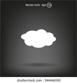Cloud icon, vector illustration. Flat design style