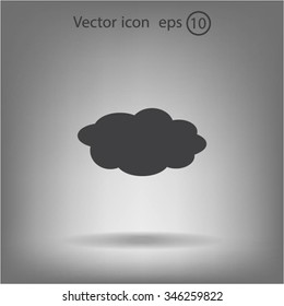 cloud icon, vector illustration. Flat design style