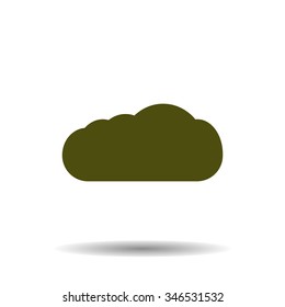 cloud icon, vector illustration. Flat design style