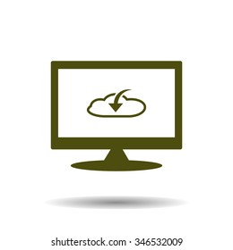 cloud icon, vector illustration. Flat design style