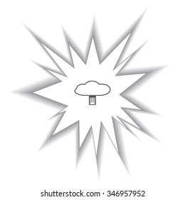cloud icon, vector illustration. Flat design style