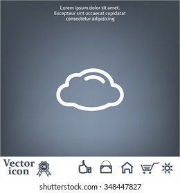 cloud icon, vector illustration. Flat design style