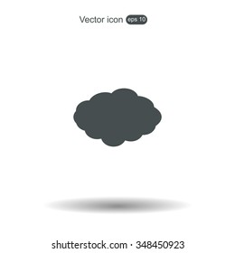 cloud icon, vector illustration. Flat design style
