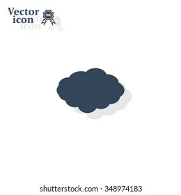 cloud icon, vector illustration. Flat design style