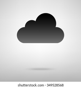 cloud icon, vector illustration. Flat design style