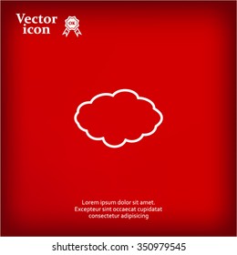 cloud icon, vector illustration. Flat design style