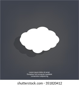 cloud icon, vector illustration. Flat design style