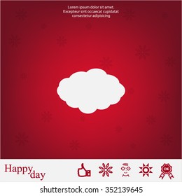 cloud icon, vector illustration. Flat design style
