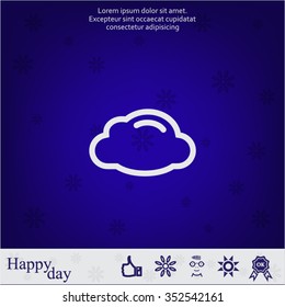 cloud icon, vector illustration. Flat design style
