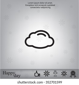 cloud icon, vector illustration. Flat design style