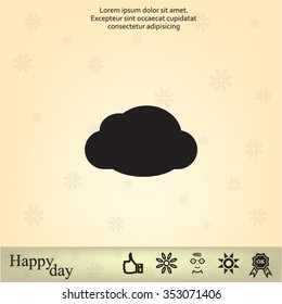 cloud icon, vector illustration. Flat design style