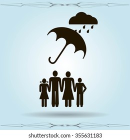 cloud icon, vector illustration. Flat design style