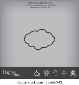 cloud icon, vector illustration. Flat design style