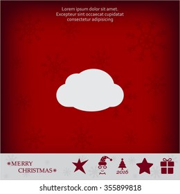 cloud icon, vector illustration. Flat design style