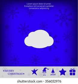 cloud icon, vector illustration. Flat design style