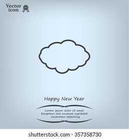 cloud icon, vector illustration. Flat design style