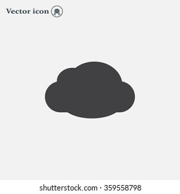 cloud icon, vector illustration. Flat design style