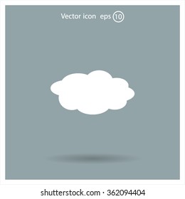 cloud icon, vector illustration. Flat design style