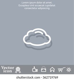 cloud icon, vector illustration. Flat design style