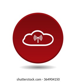 cloud icon, vector illustration. Flat design style