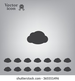 cloud icon, vector illustration. Flat design style