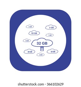 cloud  icon, vector illustration. Flat design style