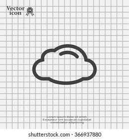 cloud icon, vector illustration. Flat design style