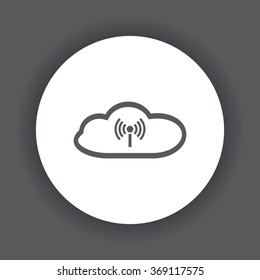 cloud icon, vector illustration. Flat design style