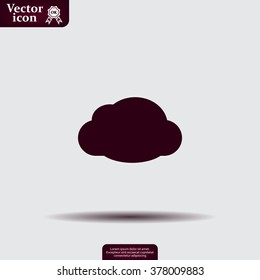cloud icon, vector illustration. Flat design style
