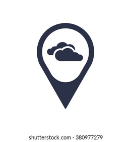 cloud icon, vector illustration. Flat design style