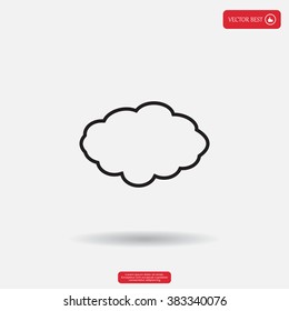 cloud icon, vector illustration. Flat design style