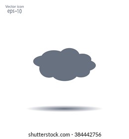 cloud icon, vector illustration. Flat design style