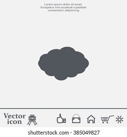 cloud icon, vector illustration. Flat design style
