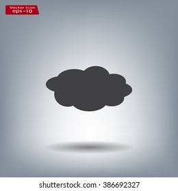 cloud icon, vector illustration. Flat design style
