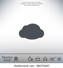 cloud icon, vector illustration. Flat design style