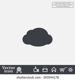 cloud icon, vector illustration. Flat design style