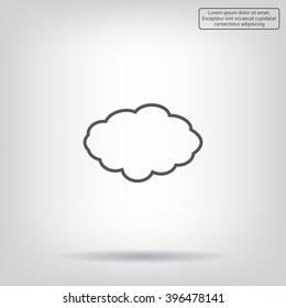 cloud icon, vector illustration. Flat design style