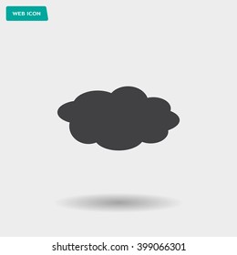 cloud icon, vector illustration. Flat design style