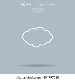 cloud icon, vector illustration. Flat design style