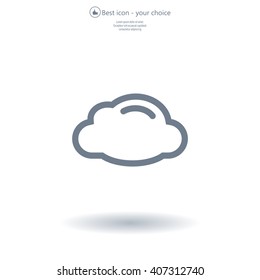 cloud icon, vector illustration. Flat design style