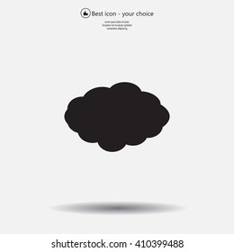 cloud icon, vector illustration. Flat design style