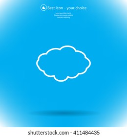 cloud icon, vector illustration. Flat design style