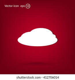 cloud icon, vector illustration. Flat design style