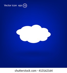 cloud icon, vector illustration. Flat design style