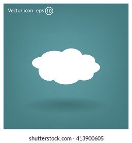 cloud icon, vector illustration. Flat design style
