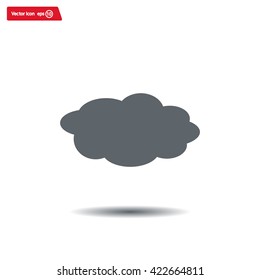 cloud icon, vector illustration. Flat design style