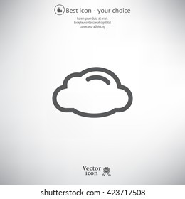 cloud icon, vector illustration. Flat design style